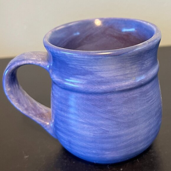 Set of 3 PFALTZGRAFF Stonewash Blue Ribbed Stoneware Mugs ~ Crafted in Mexico - Picture 2 of 9